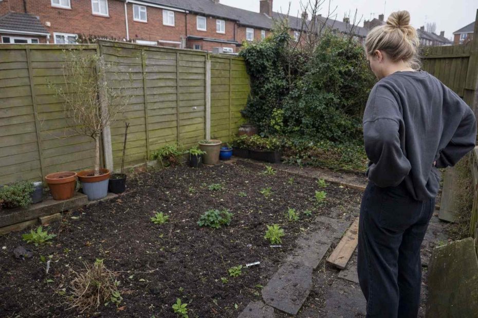 a beginner standing in a small back garden deciding where to start